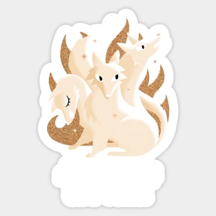 Cerberus - White and Gold Sticker